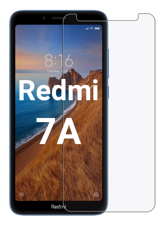 

Защитное стекло для Xiaomi Redmi 7A, Прозрачный