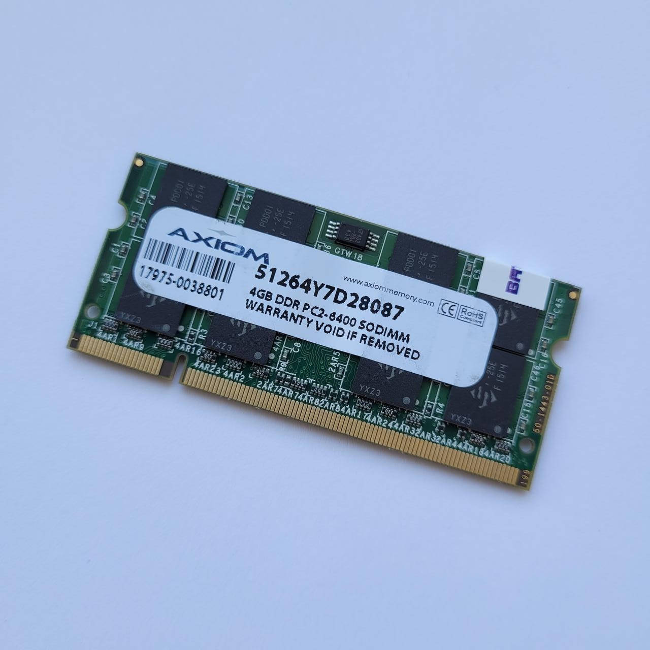 

Оперативная память для ноутбука Axiom 51264Y7D28087 SODIMM DDR2 4Gb 800MHz 6400s CL6