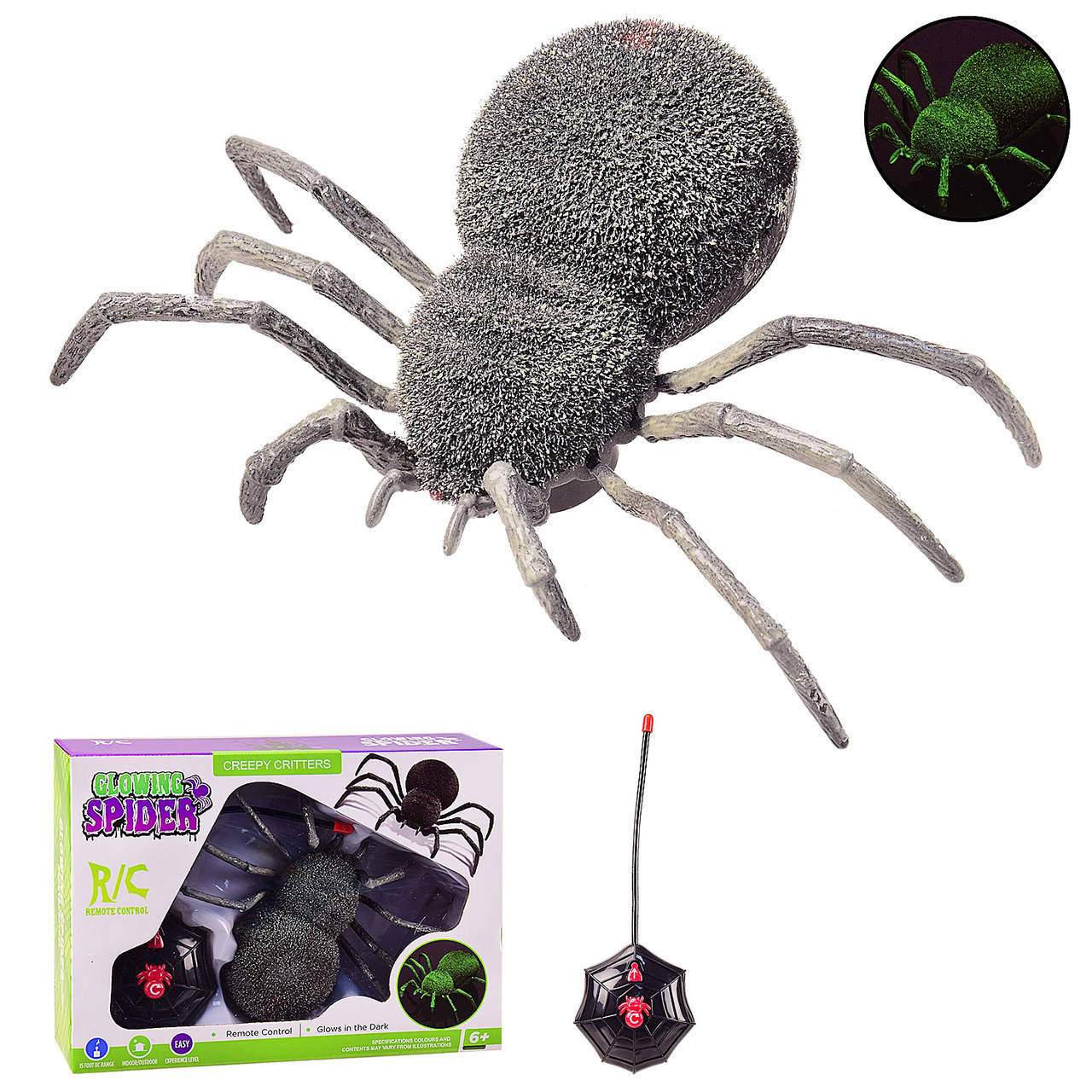 

Животное батар. р/у Z2116 Паук светится в темноте (светонакопитель)