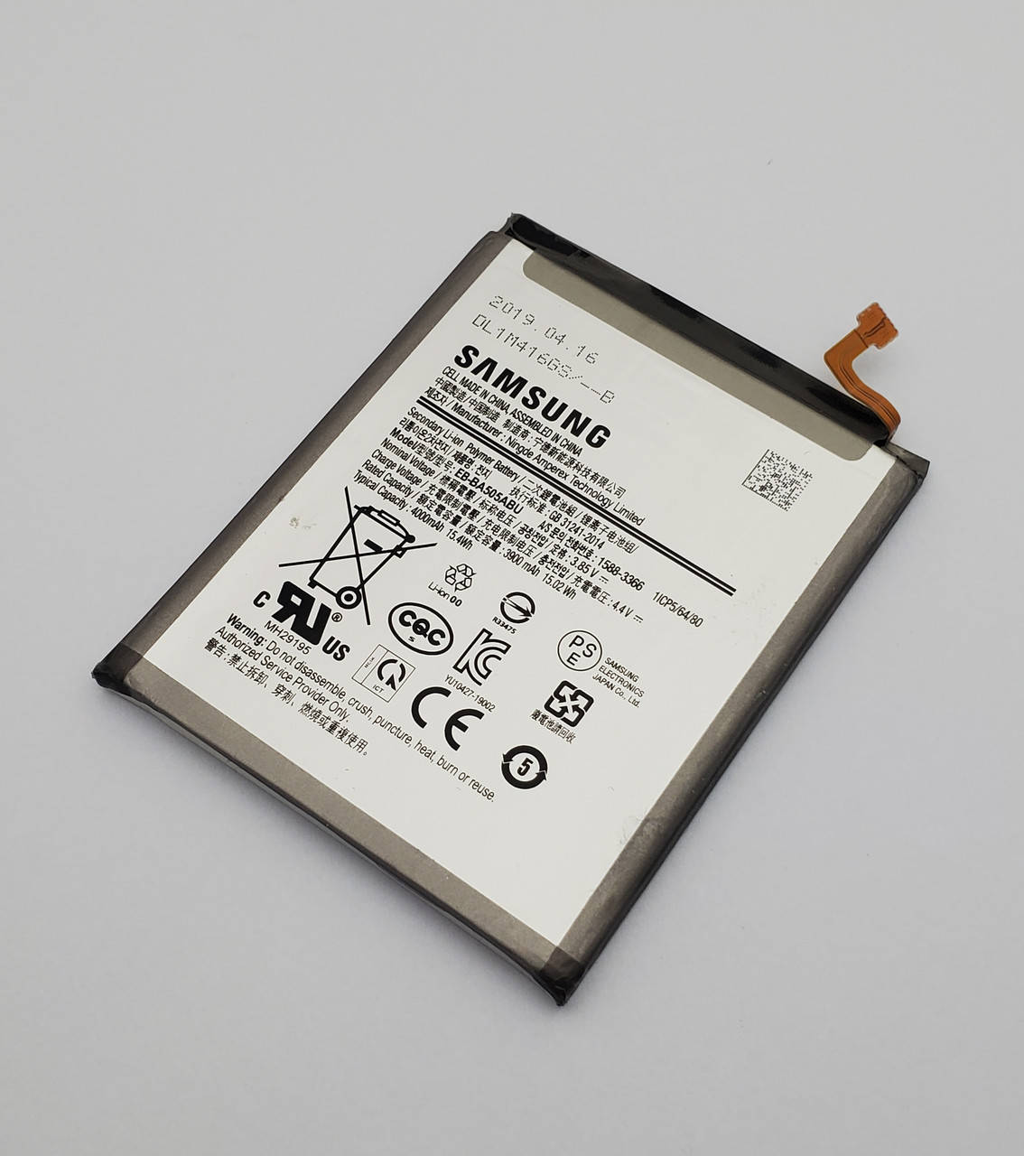 

Батарея EBBA505ABU Samsung A50 A505FN Сервисный оригинал с разборки (до 10% износа)