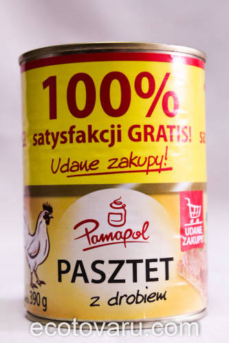 

Паштет Pamapol Куриный 390гр