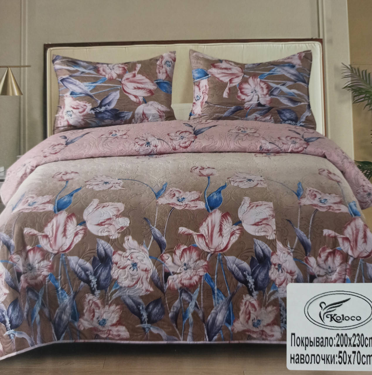 

Покрывало стеганые котонове 200 * 230 м. + Наволочки 50 * 70