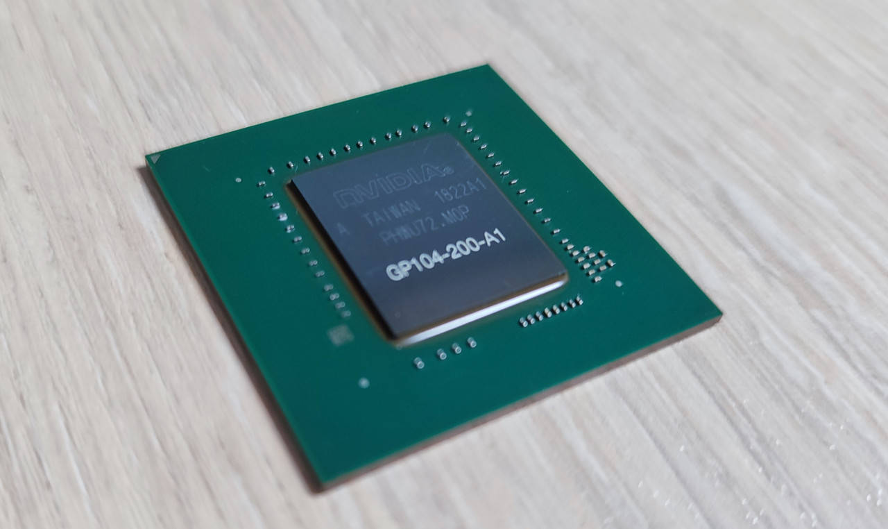 

Микросхема Nvidia GP104-200-A1 (GTX1070) б/у с установкой.