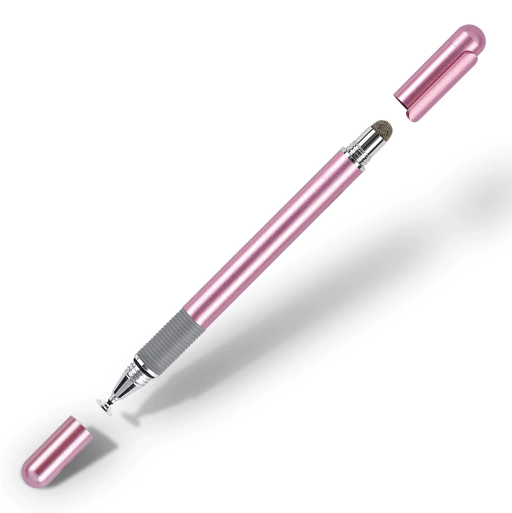 

Универсальный Емкостный Металлический Двусторонний стилус 2 в 1 Pink для телефона, планшета, электронных книг, Розовый