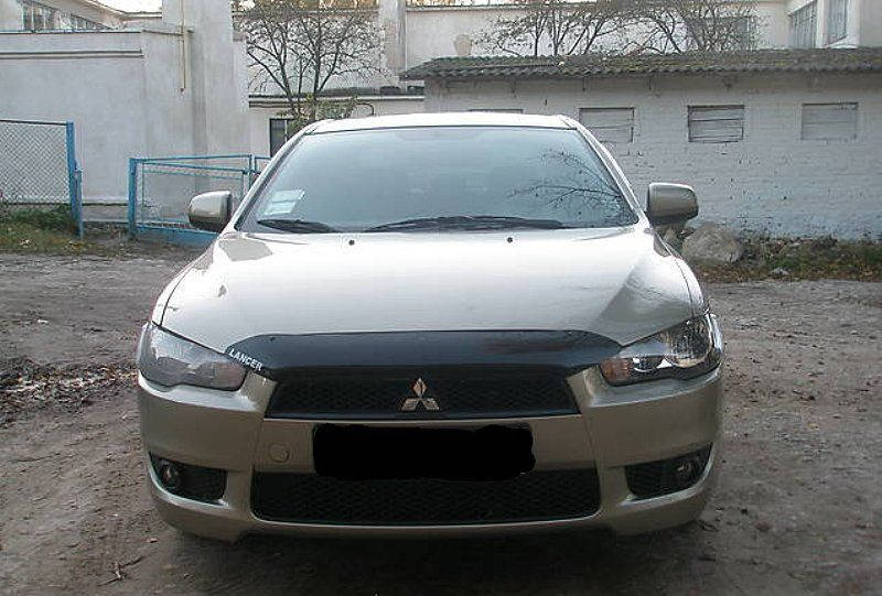 

Дефлектор капота (мухобойка) Mitsubishi Lancer X 2007-2010 (HIC/Тайвань)