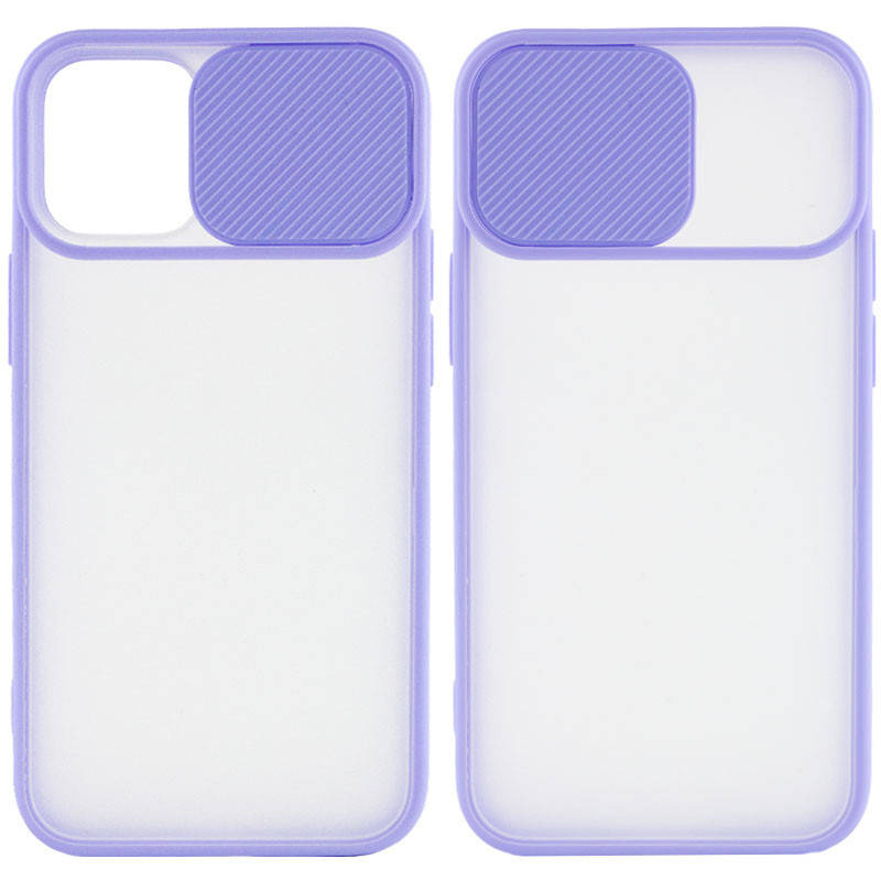 

Чехол со шторкой на камеру для Apple iPhone 12 mini (5.4") (Сиреневый)