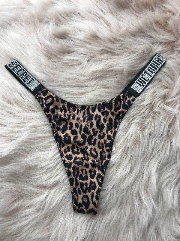 

Трусики леопардовые Victoria's Secret со стразами из США