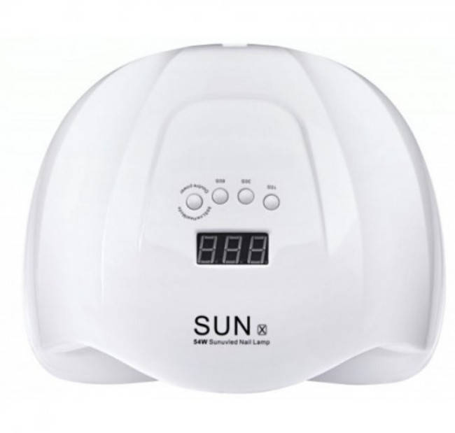 

LED UV лед уф лампа SUN X 54вт для наращивания ногтей, гель лак Белая БУ, Белый