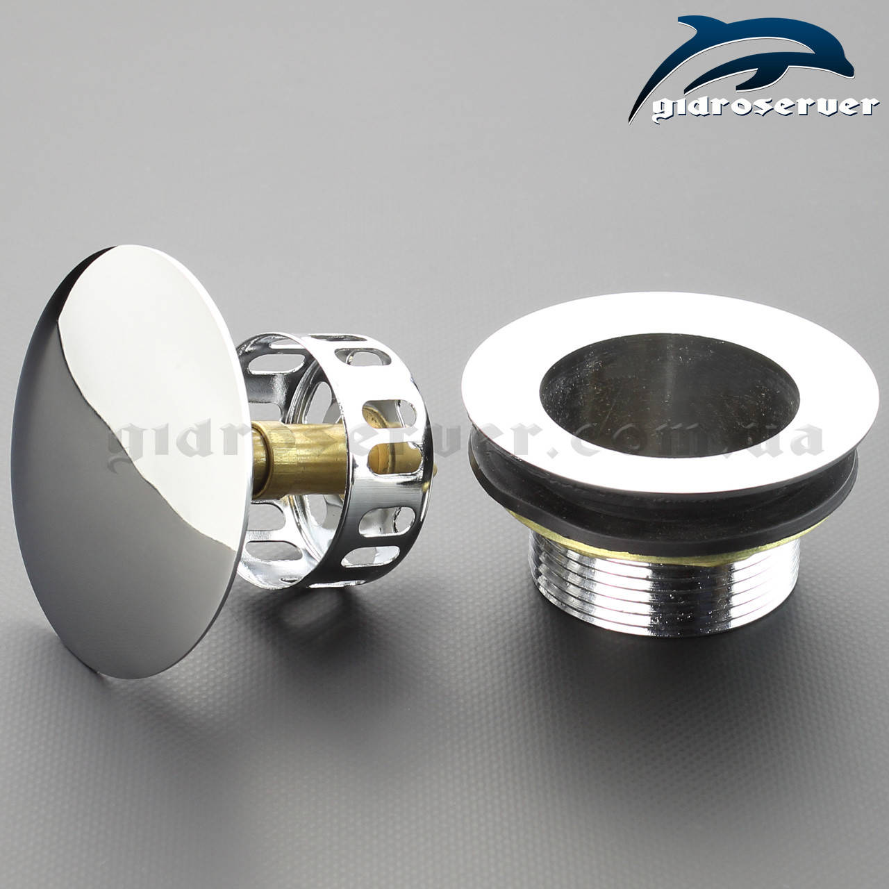 

Донный клапан для душевой кабины DK-04 с сеткой., Светло-серый