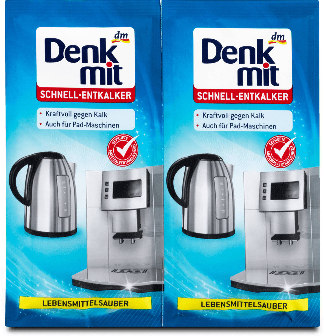 

Порошок для удаления накипи в кофемашинах и чайников DenkMit Schnell-Entlalker 2х25гр