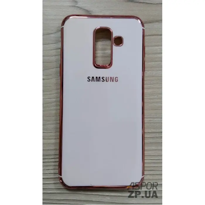 

Чехол-накладка цветной с окантовкой для Samsung A6 Plus/A605- розовое золото