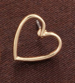 

Основа для серёжек Finding Сердце гвоздик Золотистый 12 мм х 12 мм Цена за 1 штуку