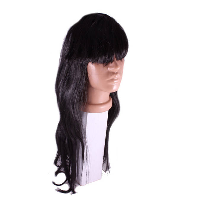 

Женский парик с челкой черный