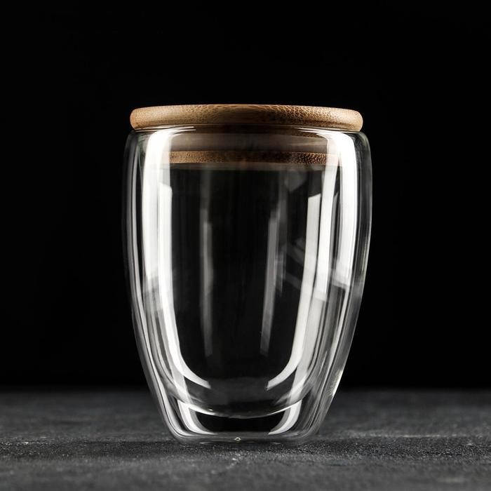 

Склянку з подвійними стінками і бамбуковою кришкою «Еко», 350 мл, Прозрачный