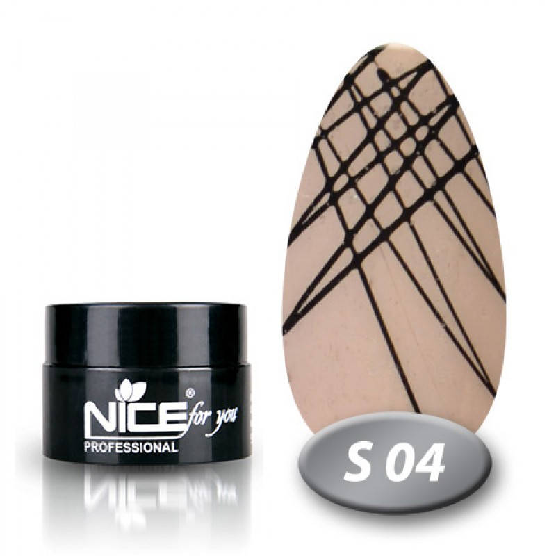 

Гель-паутинка для дизайна Nice for you S-04 черная 5г