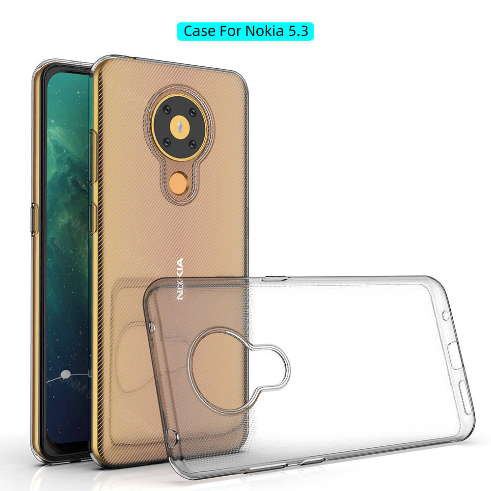 

Ультратонкий 0,3 мм чехол для Nokia 5.3 прозрачный, Разные цвета