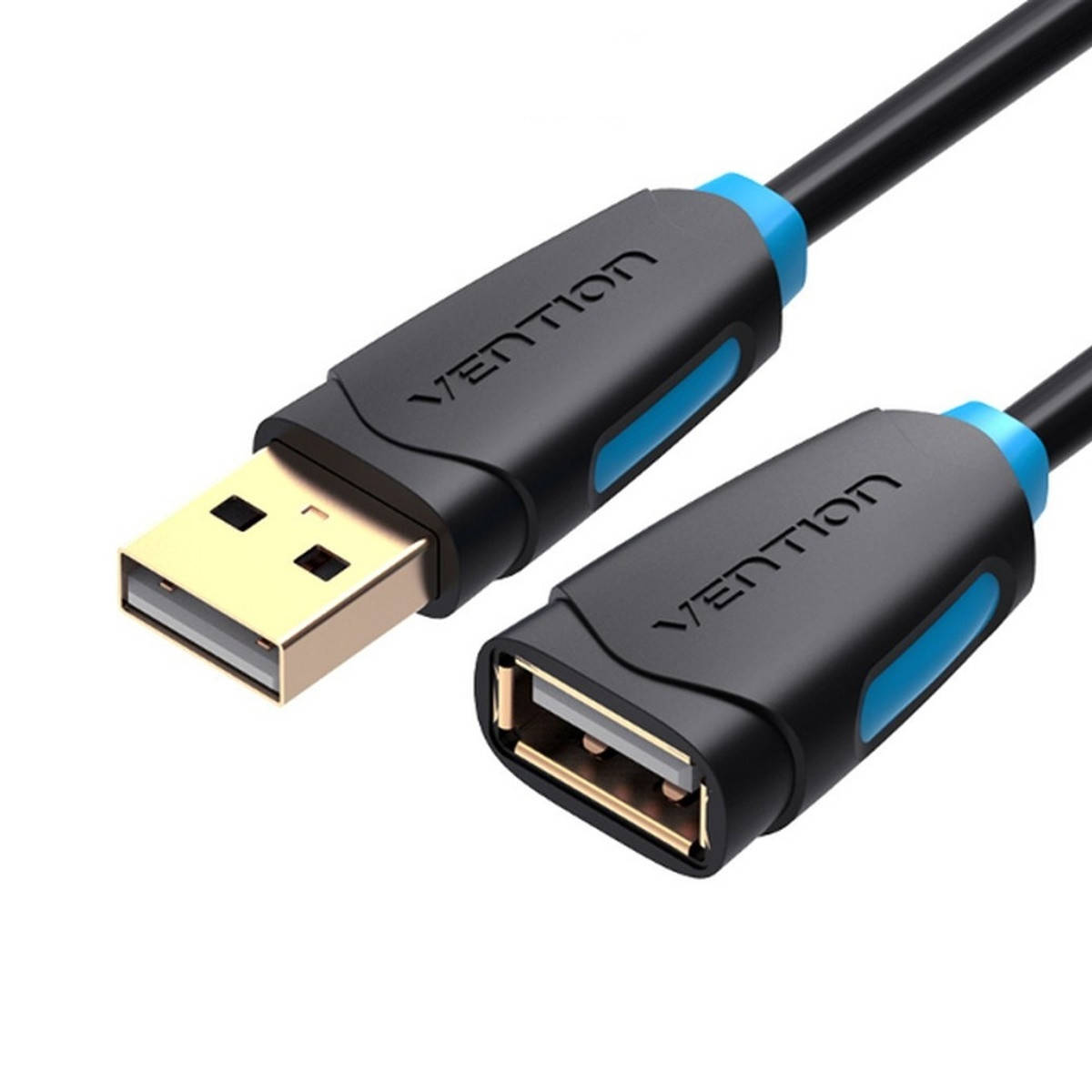 

USB кабель-удлинитель Vention USB 2.0 Male to USB Female 0.5M PVC Black (CBCBD), Черный