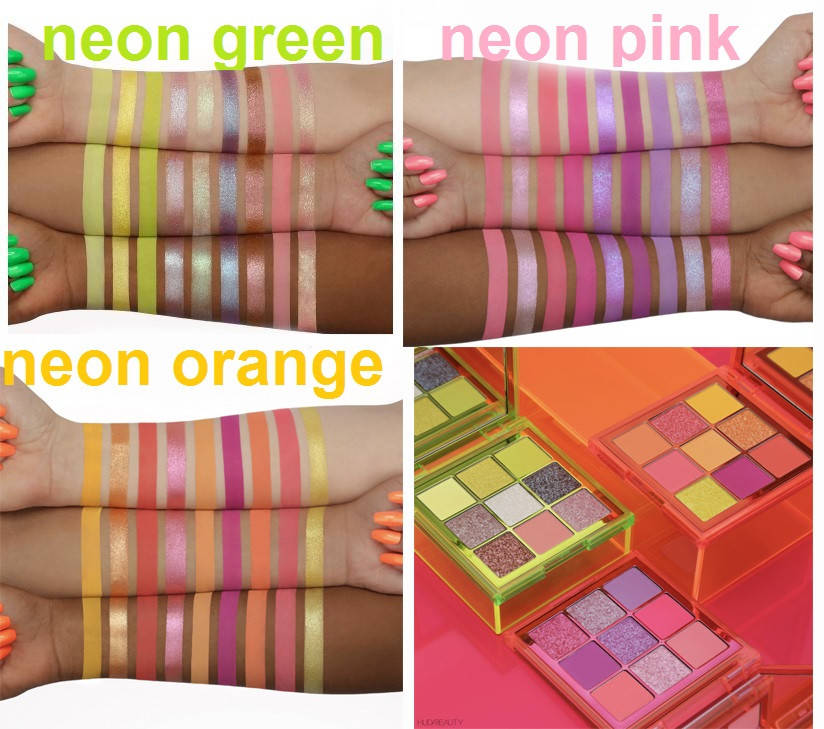 

Палетка Теней Для Век Neon Huda Beauty Obsession Palettes ( green, pink, orange)