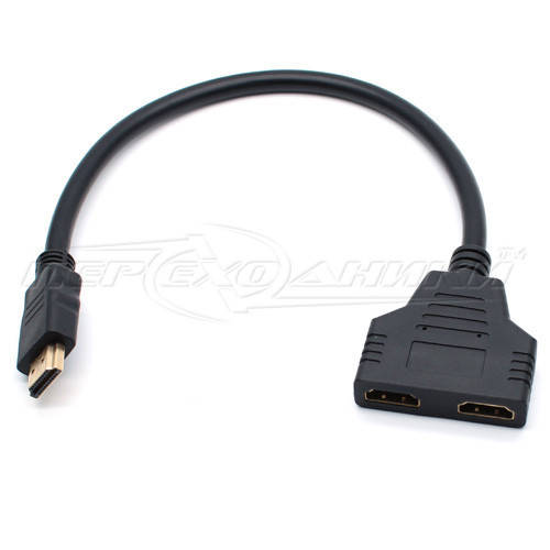 

Пассивный Splitter HDMI (M) to 2x HDMI (F), тонкий, Черный