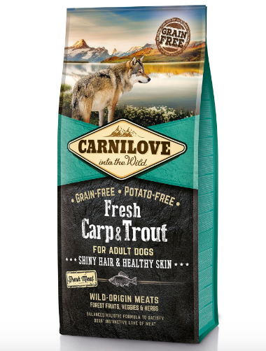 

Carnilove Fresh Carp & Trout 12кг беззерновой корм для собак всех пород (рыба)
