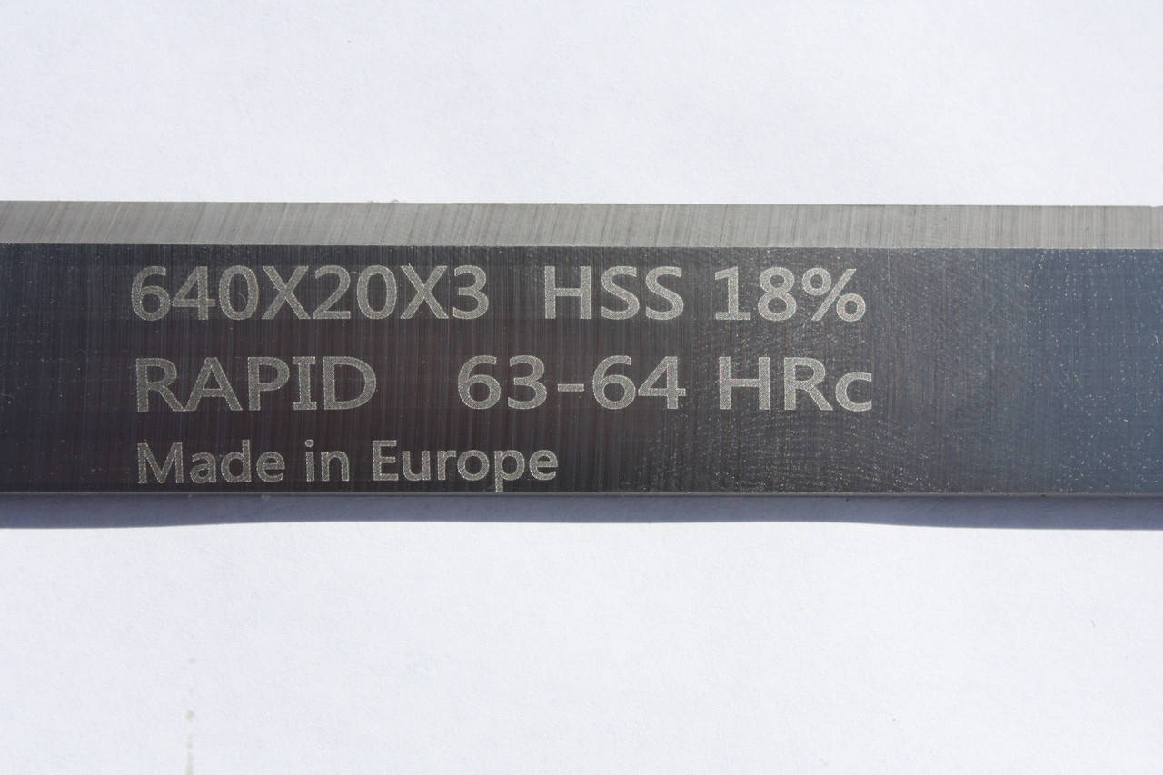 

Строгальный фуговальный нож HSS 18% 210*20*3 (210х20х3)