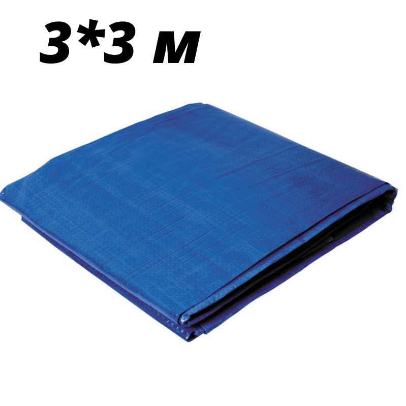 

Тент ГОСПОДАР 3 х 3 м синий водонепроницаемый завес от дождя и солнца хозяйственное плотное накрытие брезент