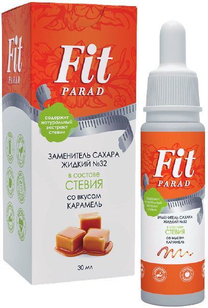 

Сахарозаменитель в жидкой форме ФитПарад №36 вкус "Карамель" (30 мл)