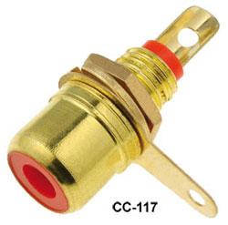 

Гнездо на панель RCA CC-117 Gold красное