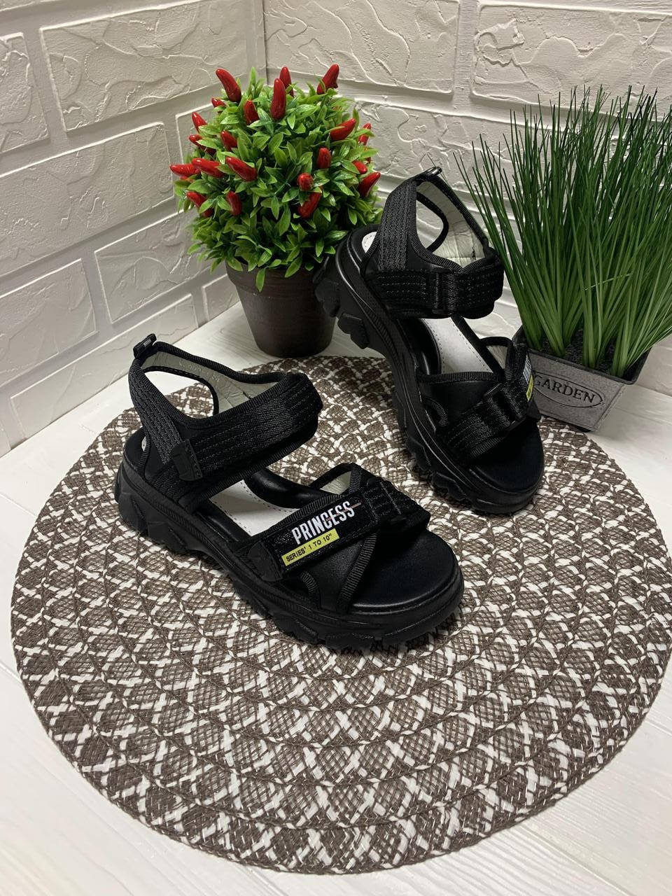 

Модные босоножки для девочки подростка черные р.32-37!!! ТМ W.niko, Черный