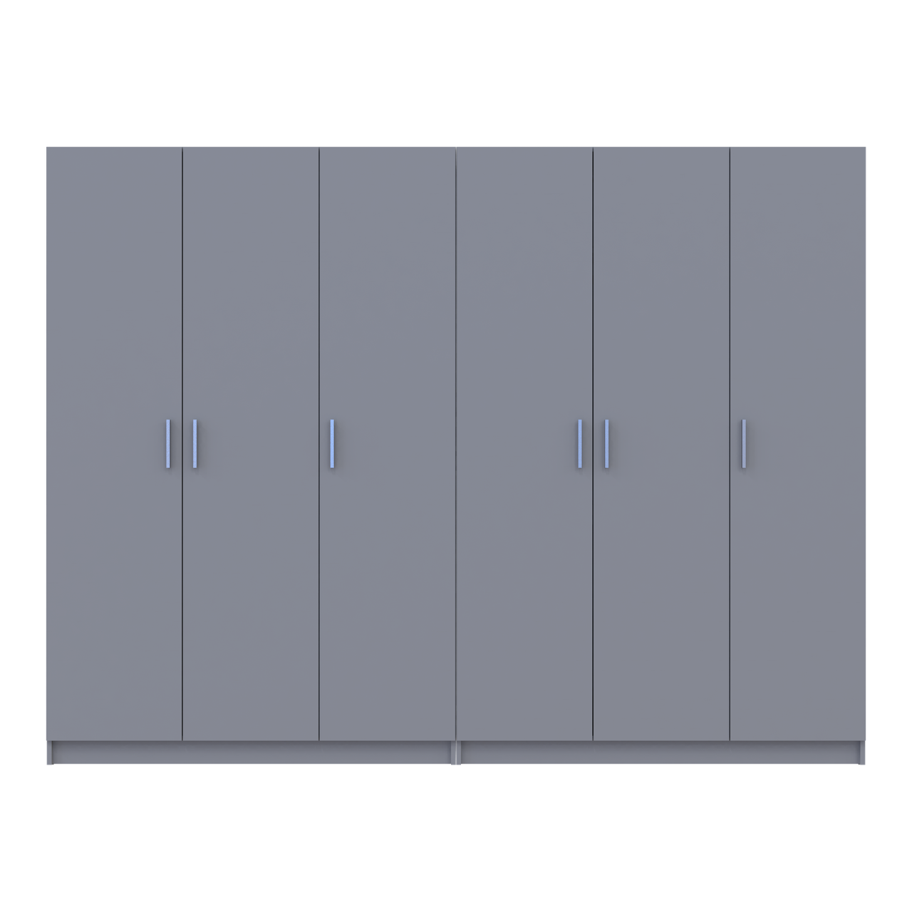 Шафа для одягу комплект Промо Сірий 3+3 ДСП 270х48х204 (80737768)