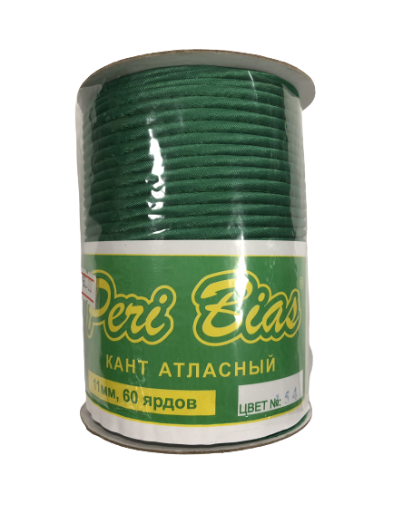 

Кант атласний 11мм*60ярдів (колір 154) зелений, Зелёный