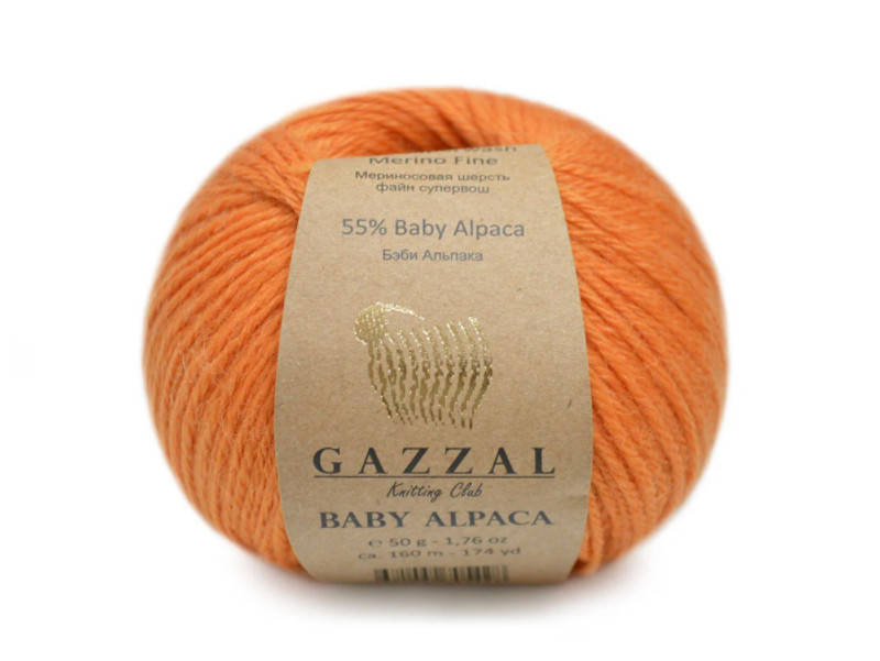 

Gazzal Baby Alpaca, Оранж №46008, Оранжевый