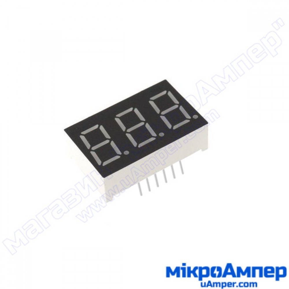 

7-сегментний 3-цифровий індикатор 0.36" (червоний)