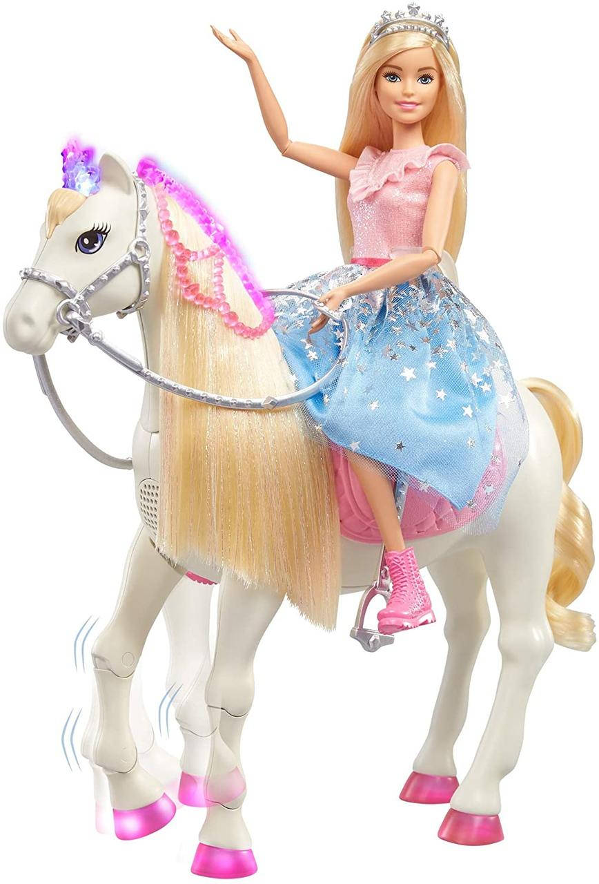 

Кукла Барби Приключение принцессы и интерактивная лошадь Barbie Modern Princess Prance and Shimmer Horse GML79