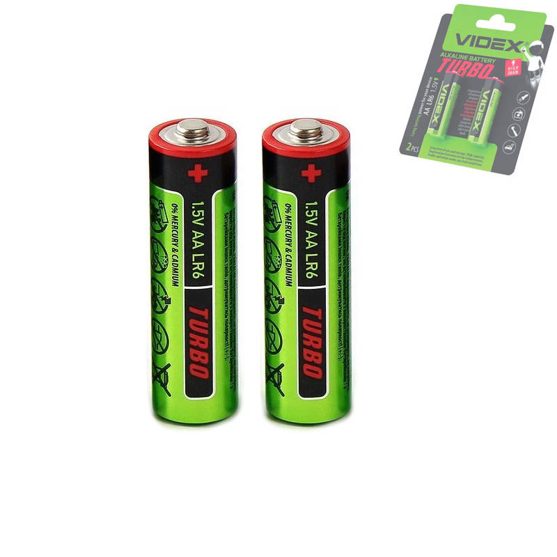 

2шт. Батарейка AA LR6 Videx Turbo Alkaline щелочная 1.5В