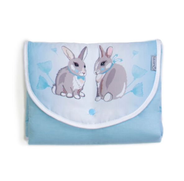 

Пеленальный матрас дорожный 57х60 Baby Veres Summer Bunny blue