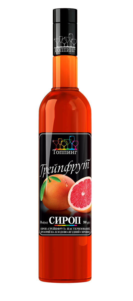 

Сироп для лимонадов Грейпфрут ТМ Топпинг, 900 г. Сироп для кофе и коктейлей!