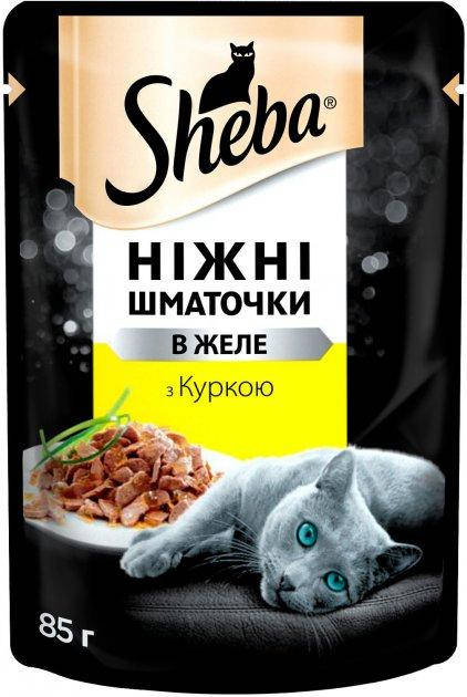 

Корм влажный для котов Шеба Sheba POU с курицей в желе 85 г