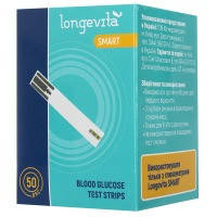 

Глюкометр LONGEVITA Smart Тестові смужки(50х1)50шт