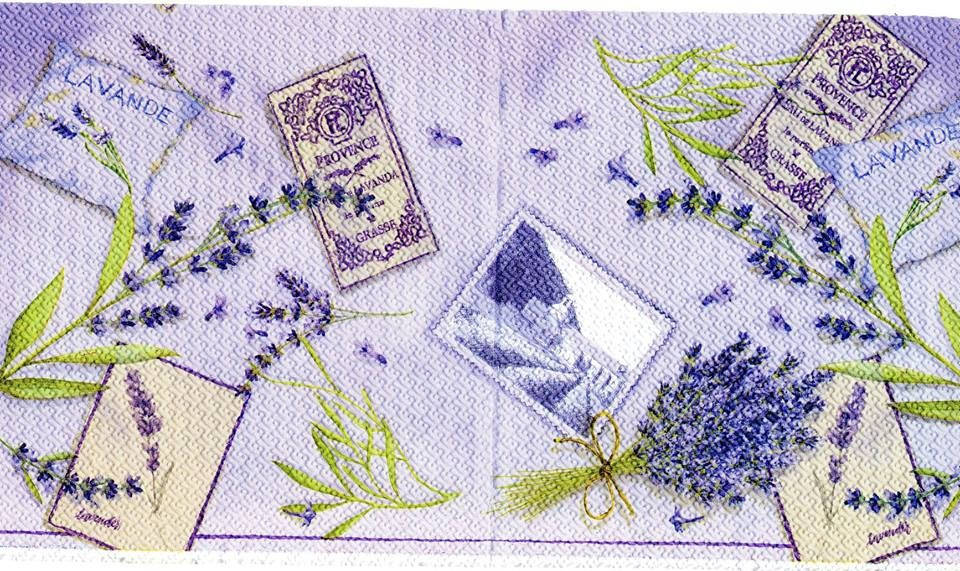 

№4 Салфетка для декупажа или сервировки стола «Лаванда» 33х33