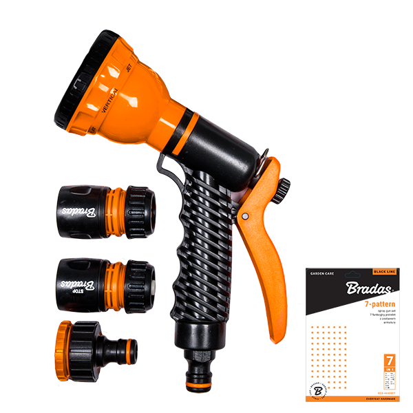 

Пистолет для полива Bradas, 7 функций, с комплектом арматуры, ECO-4440SET Польша