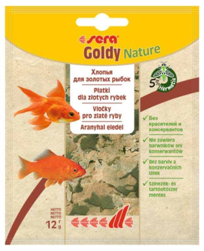 

Сера (Sera) Goldy Nature 12 г - Корм для золотых рыбок в хлопьях