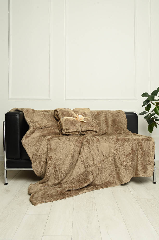 

Плед светло-коричневый размер 160*210 см Koloco 143287M