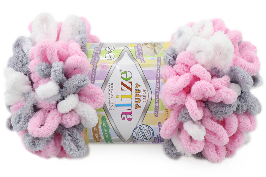 

Alize Puffy Color, №6370, Секционное крашение