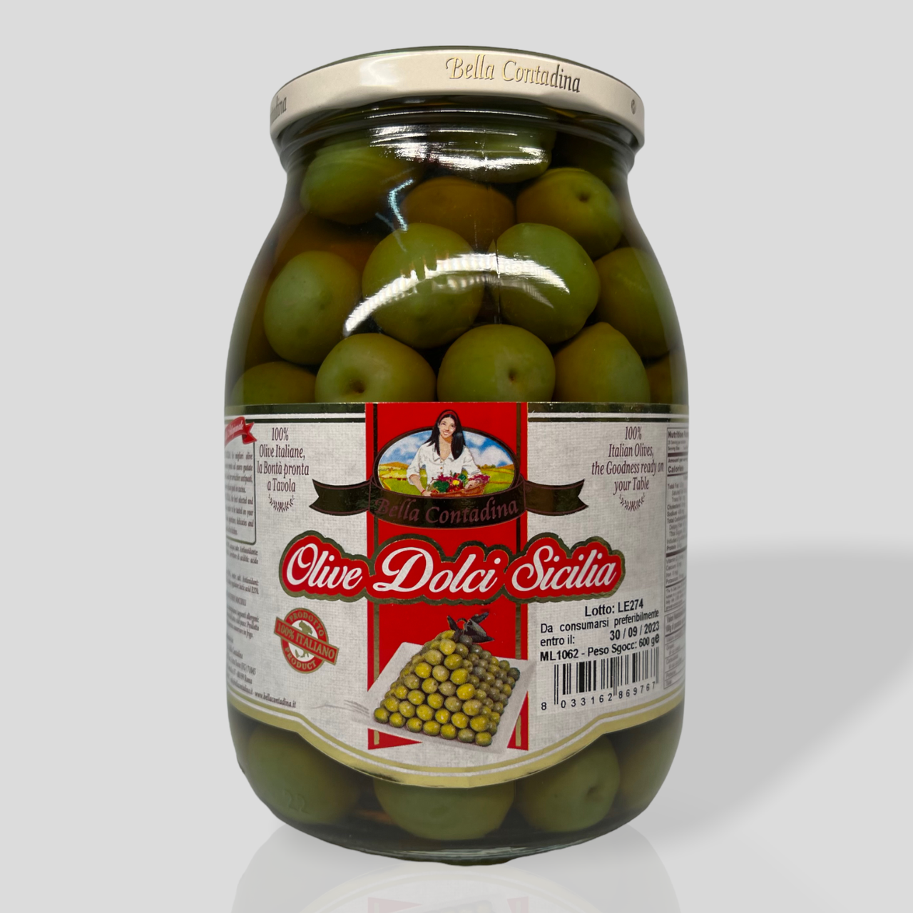 

Оливки сицилийские сладкие BELLA CONTADINA Oliva Dolci di Sicilia 1062г