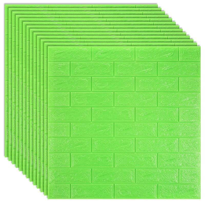 

Самоклейка 3D панель зеленый кирпич 700x770x5мм (самоклеящиеся мягкие 3D Панели)