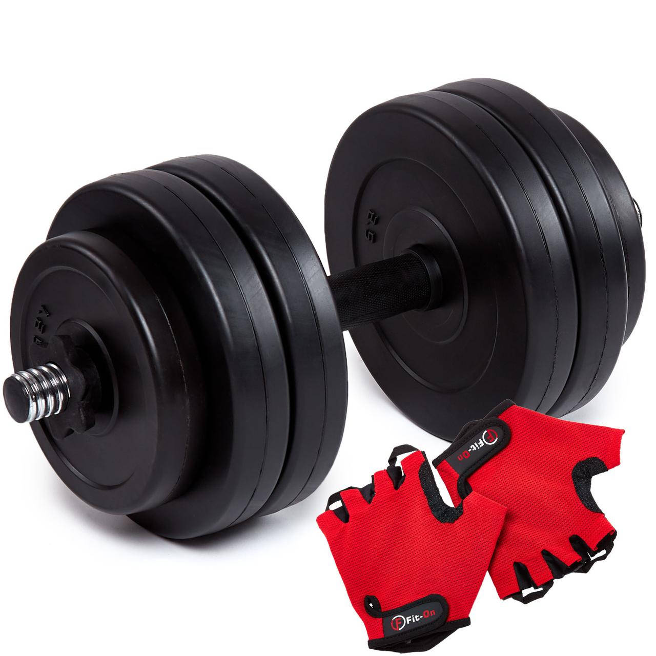 

Гантель битумная Iron Body 13кг с перчатками