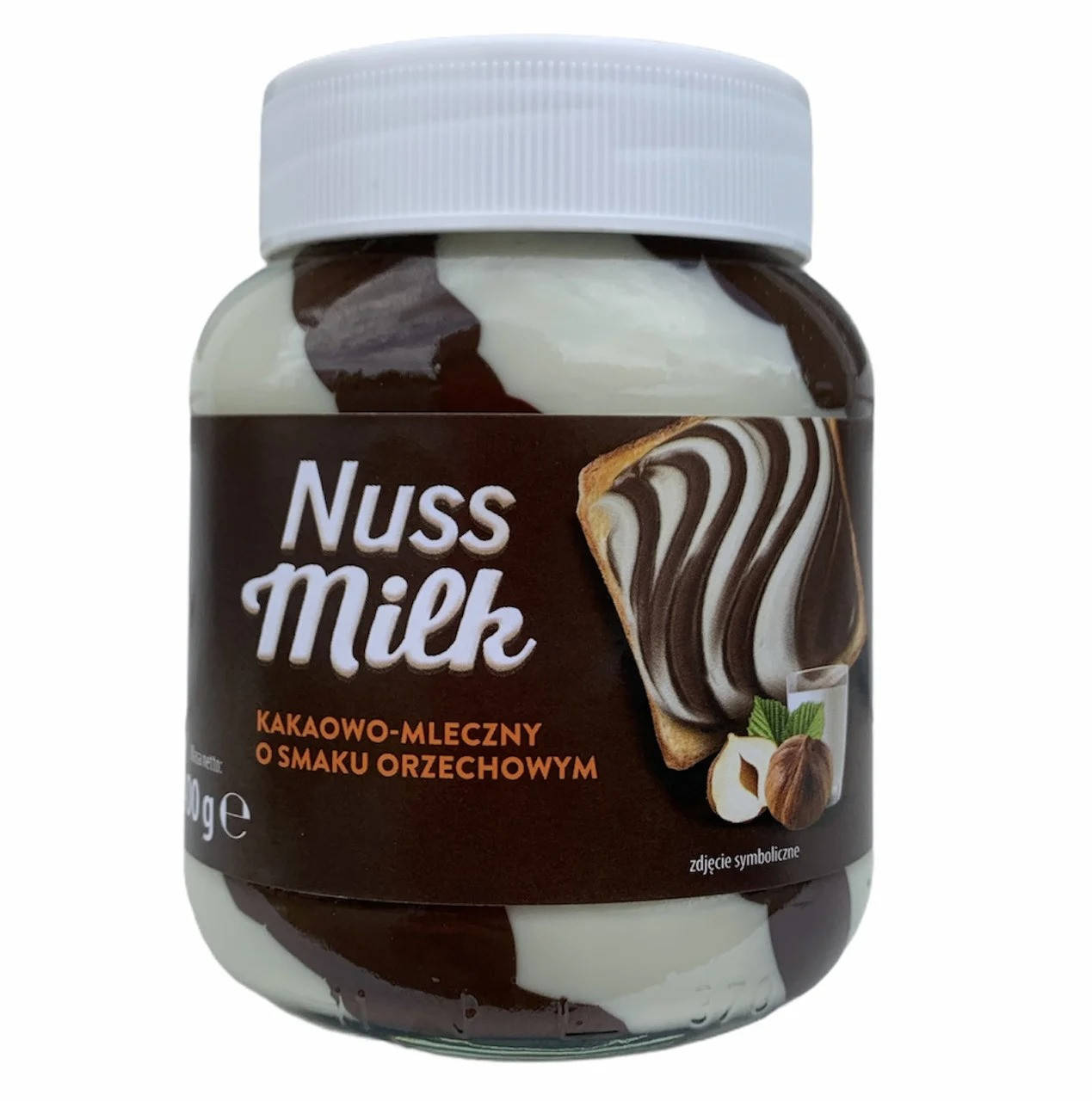 

Шоколадная паста Nuss Milk с ореховым вкусом 400 грамм в стеклянной банке