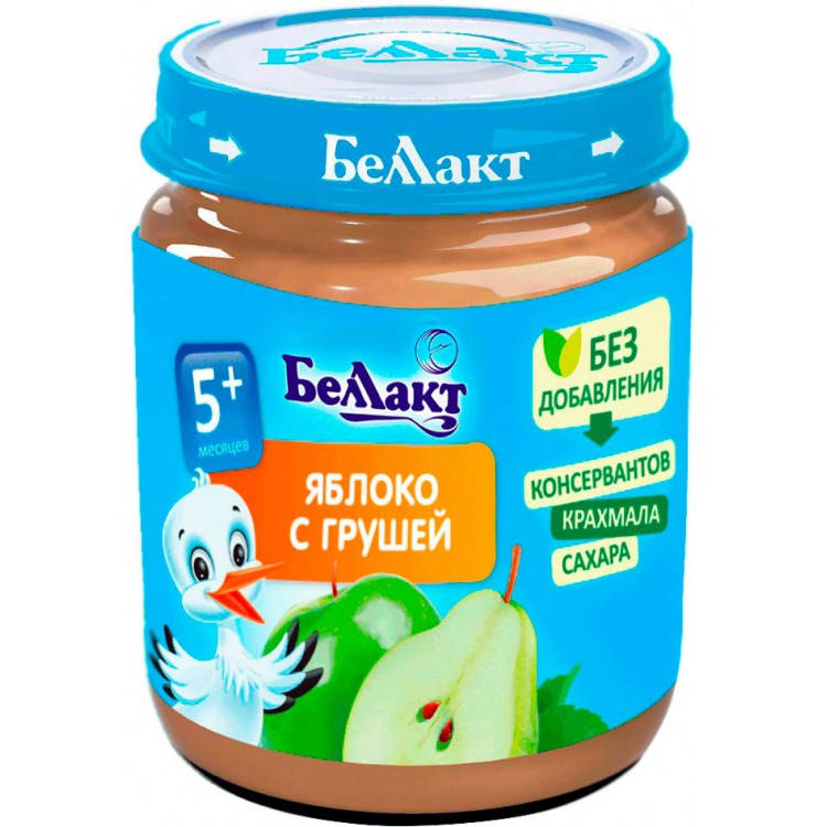 

Пюре Беллакт из Яблок и Груш от 5 месяцев 100 гр