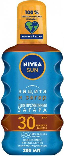 

Nivea нивея сонцезахисний олійка захист та засмага SPF30 200 мл